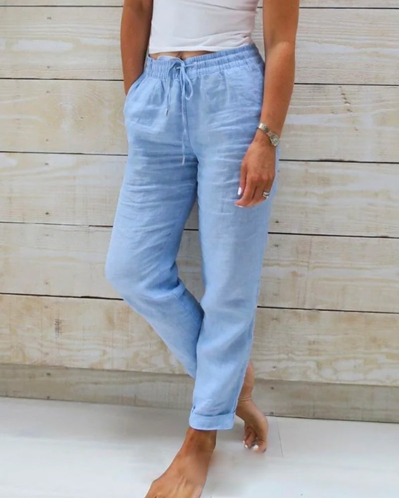 Pantalones Tailored Lino