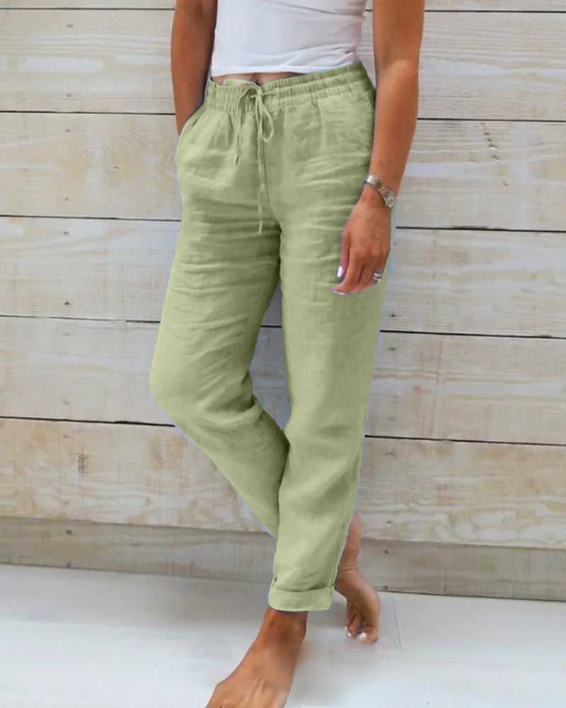 Pantalones Tailored Lino