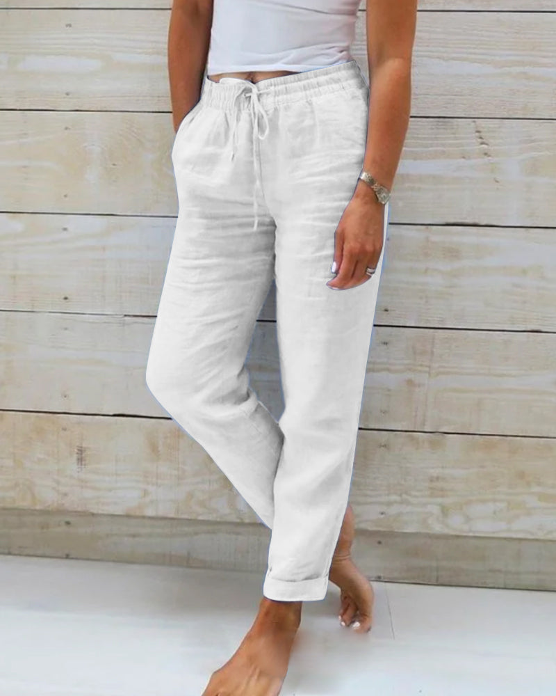 Pantalones Tailored Lino