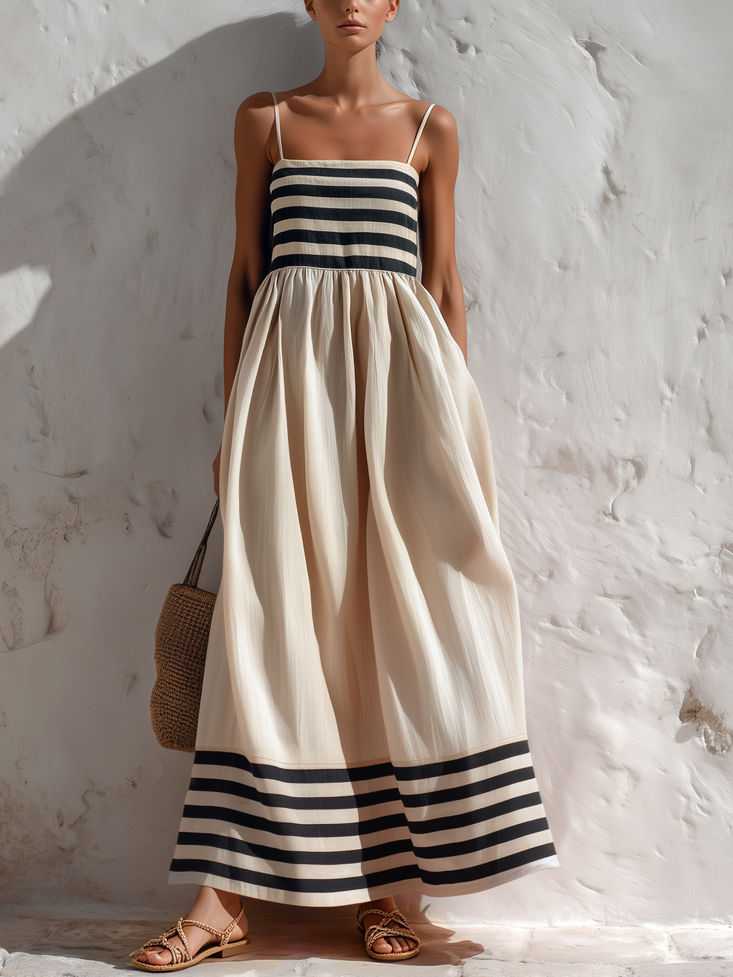 Vestido Largo a Rayas