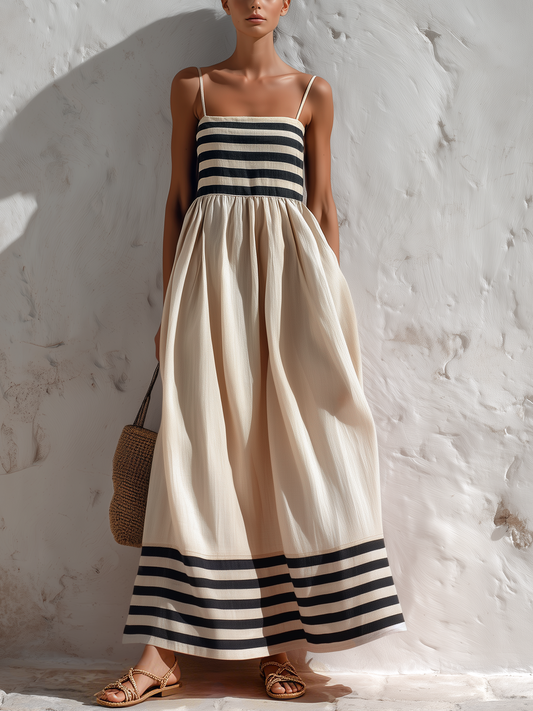 Vestido Largo a Rayas
