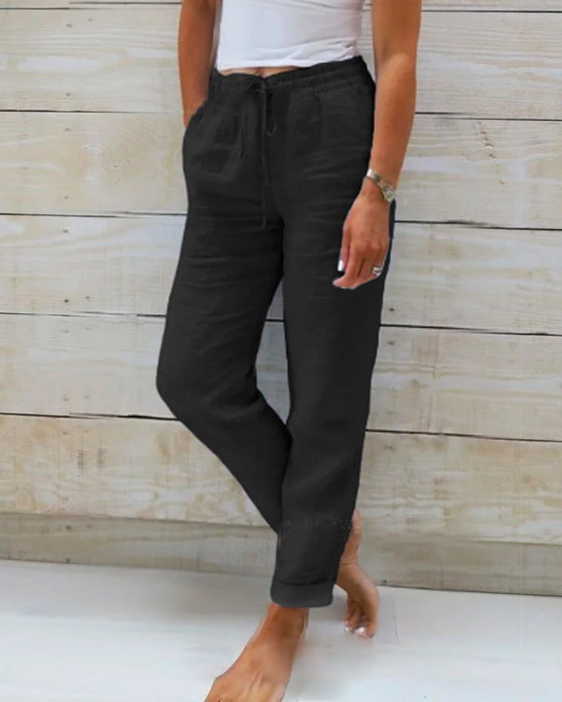 Pantalones Tailored Lino