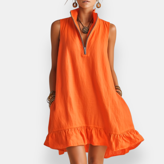 Vestido Volantes sin Mangas