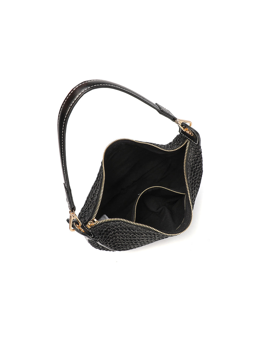 Bolso bandolera casual para mujer; bolso tejido para llevar bajo el brazo