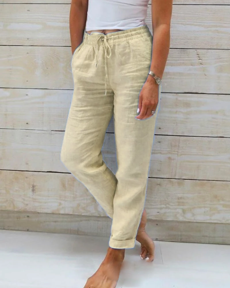 Pantalones Tailored Lino
