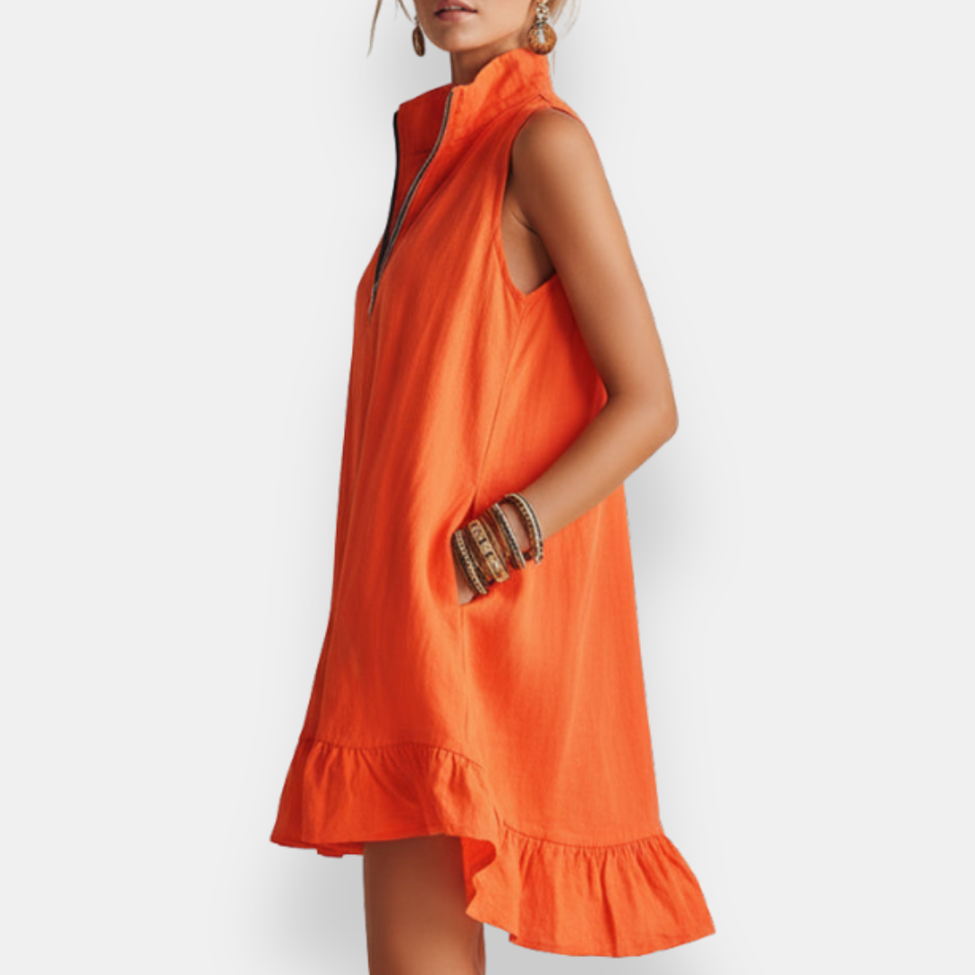 Vestido Volantes sin Mangas