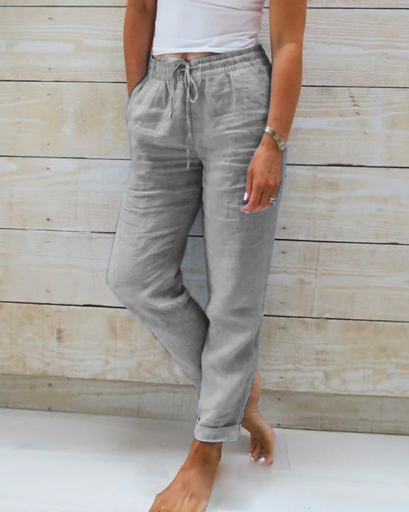 Pantalones Tailored Lino