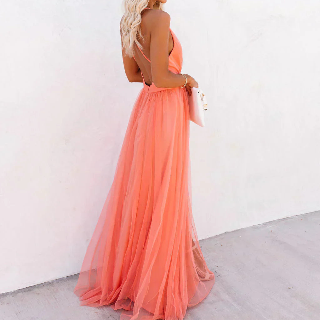 Vestido Largo Coral