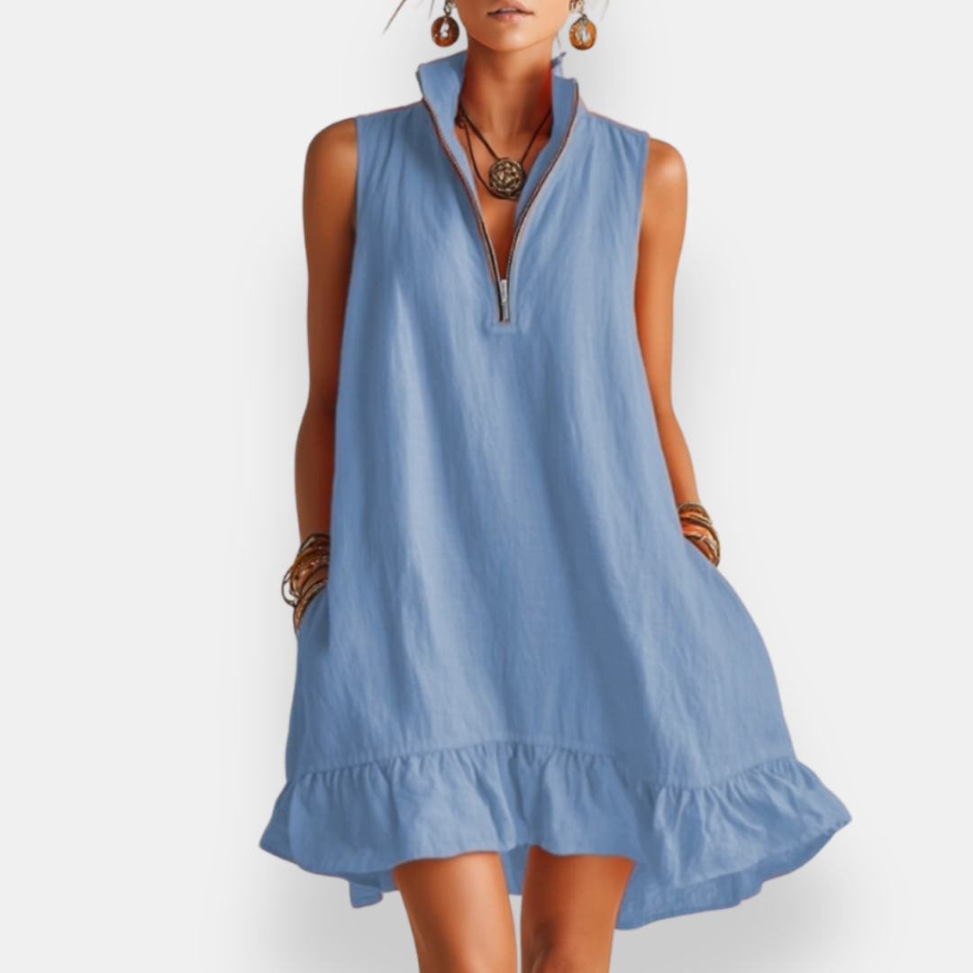 Vestido Volantes sin Mangas