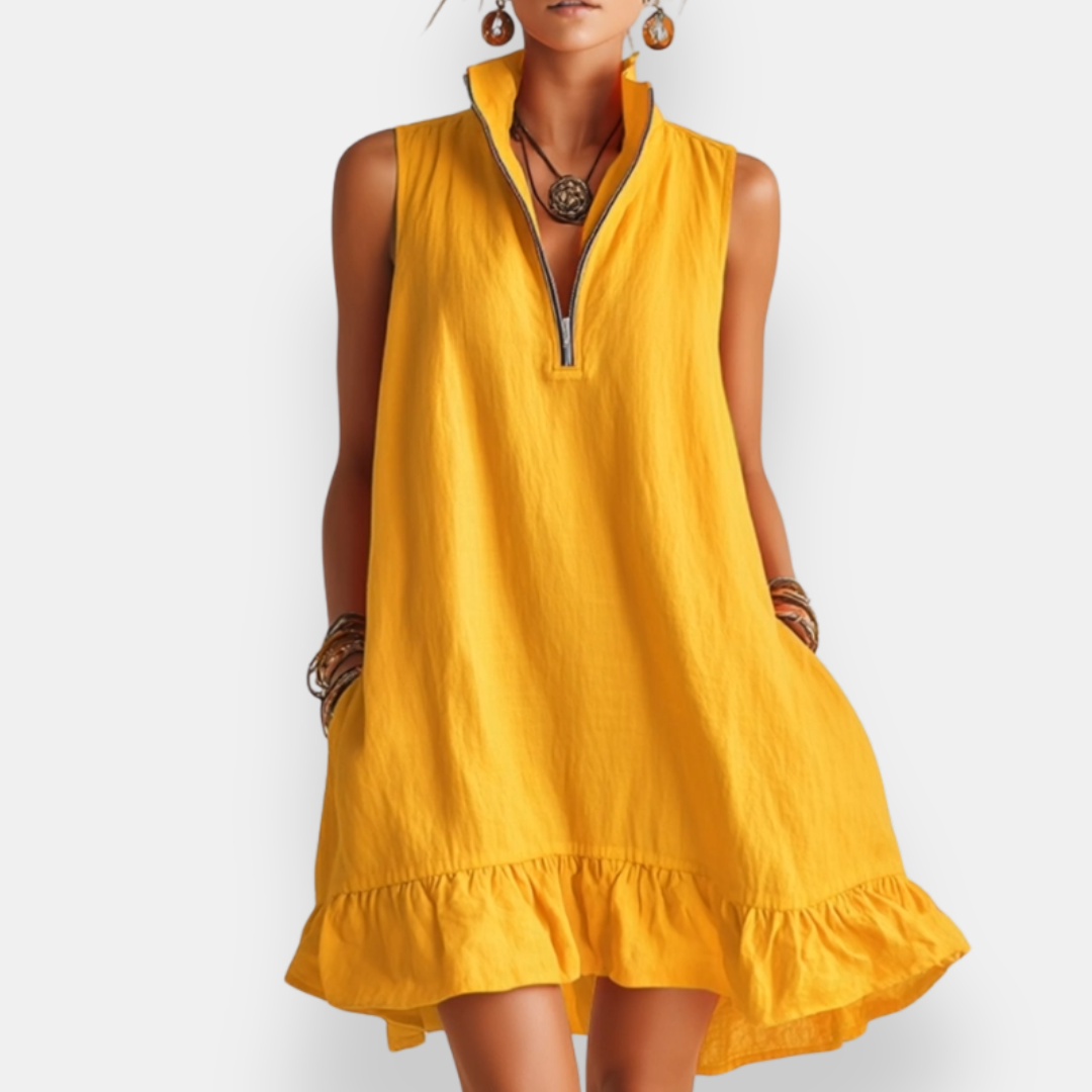 Vestido Volantes sin Mangas