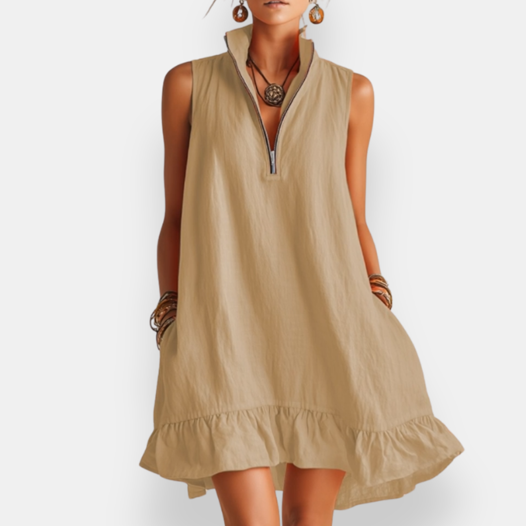 Vestido Volantes sin Mangas