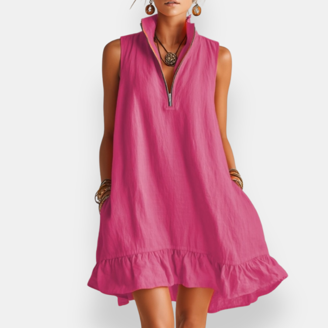Vestido Volantes sin Mangas