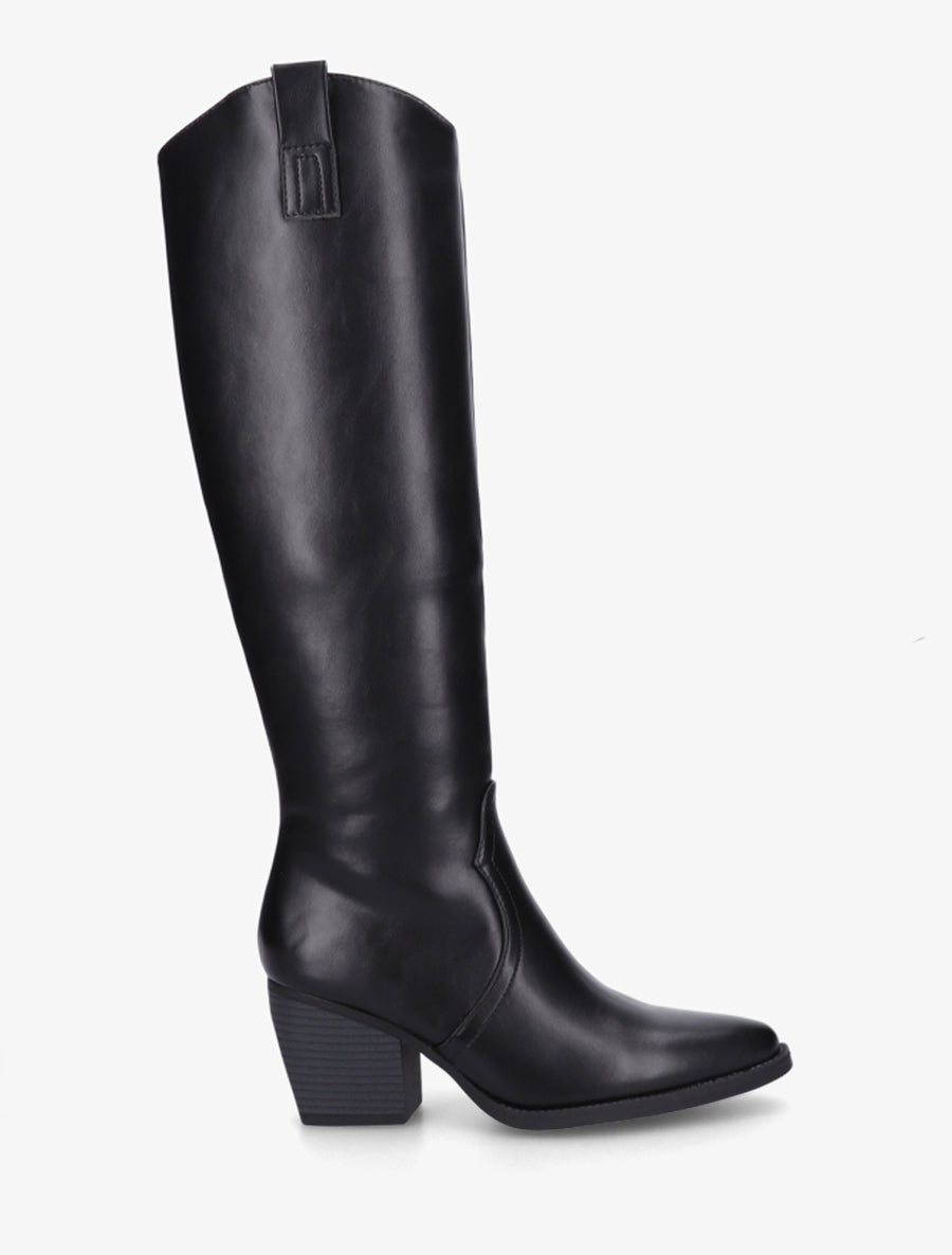 Botas Cuero Vegano Negras