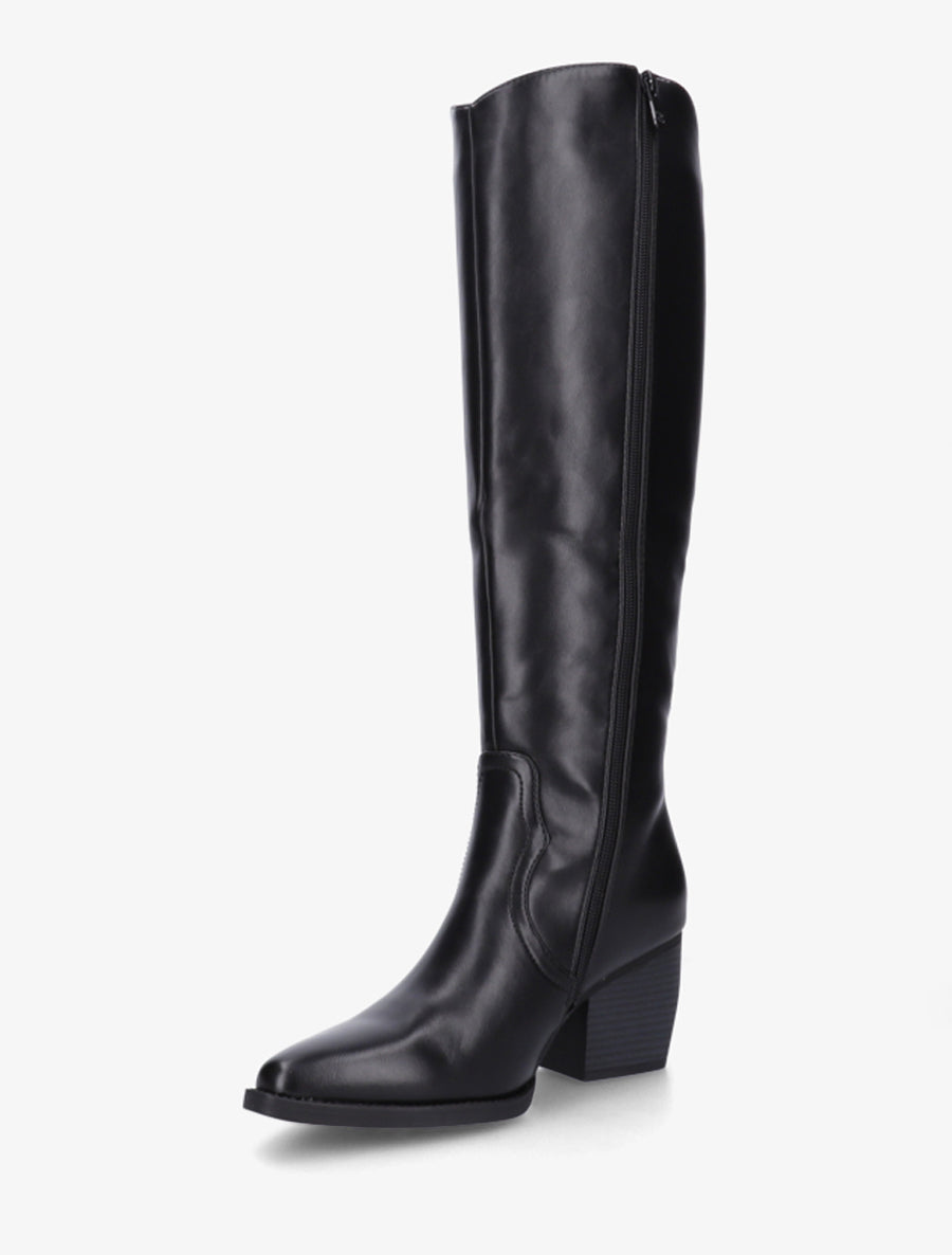 Botas Cuero Vegano Negras