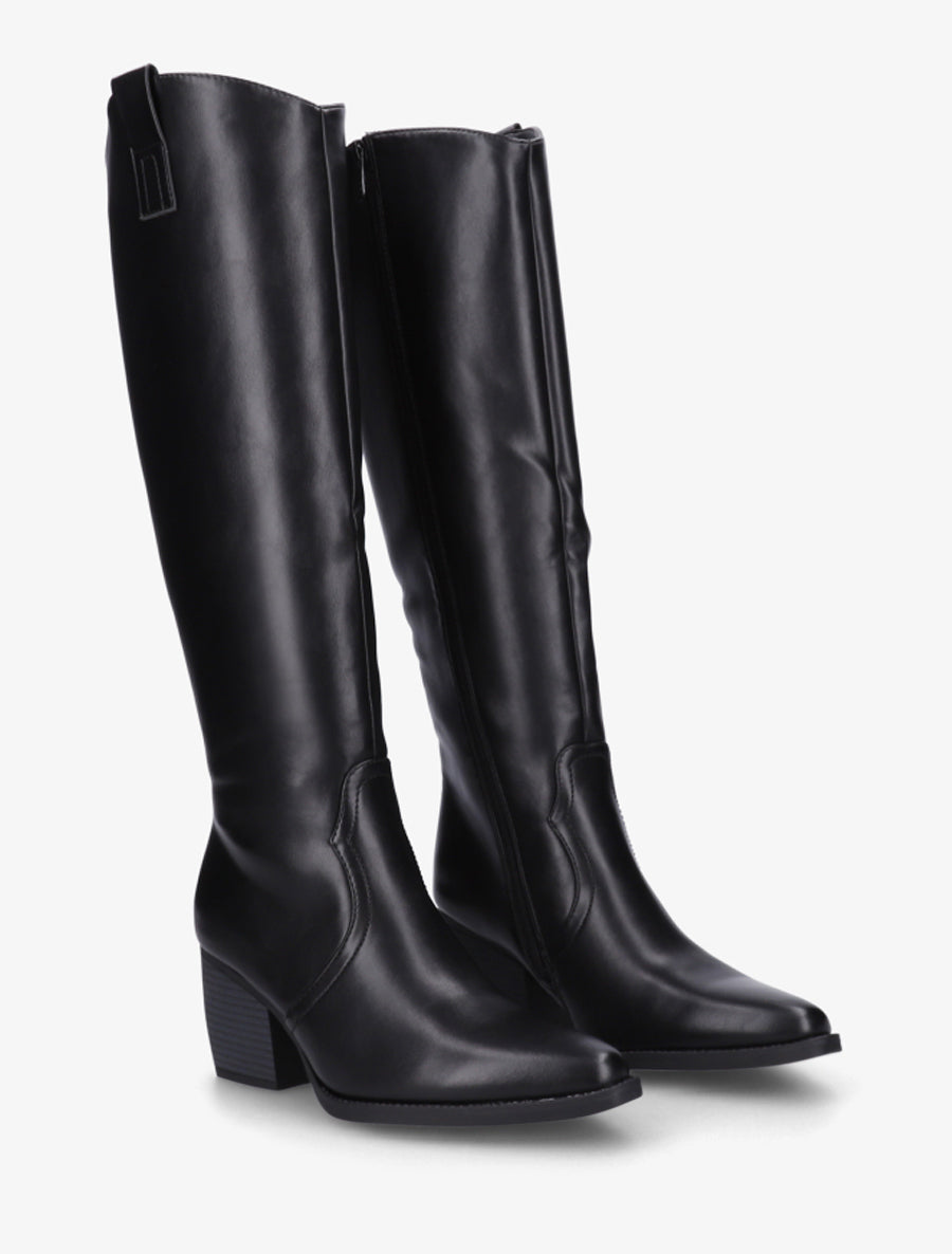 Botas Cuero Vegano Negras
