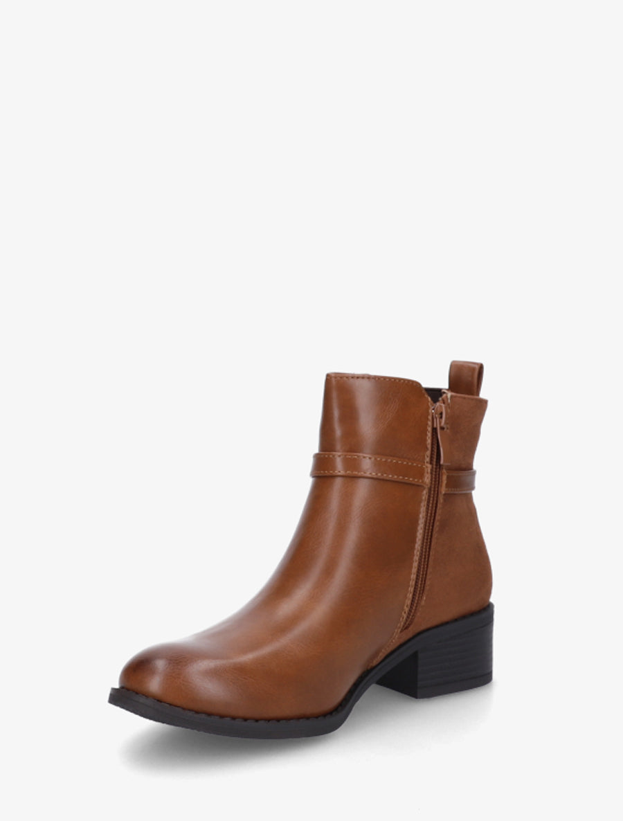 Botines con Hebilla Marrones