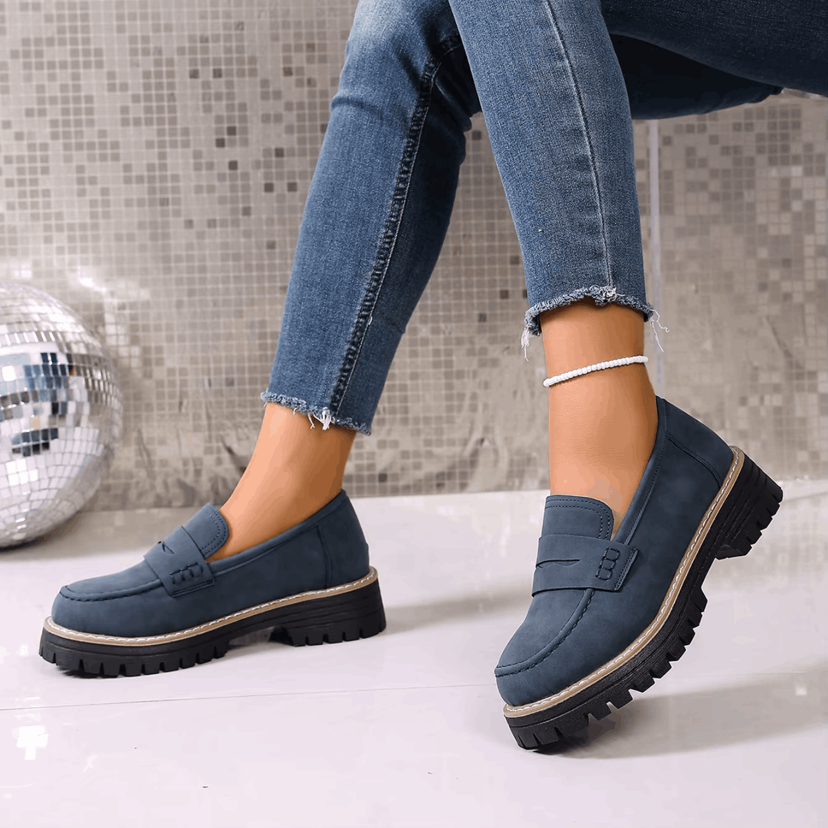 Mocasines con Efecto Ante Daila