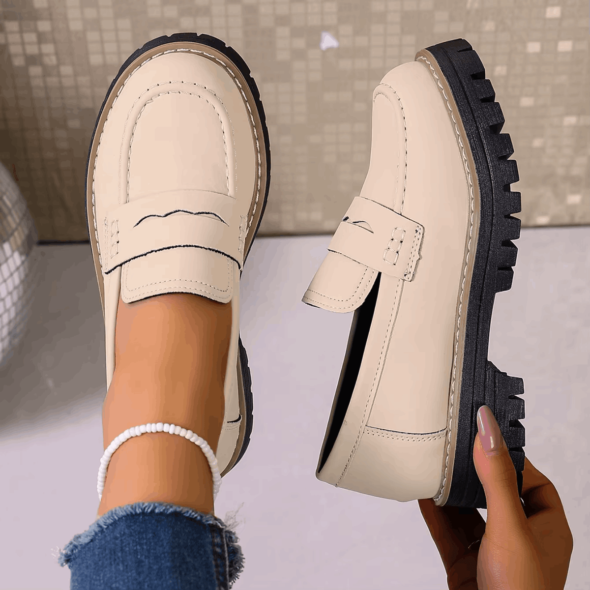 Mocasines con Efecto Ante Daila
