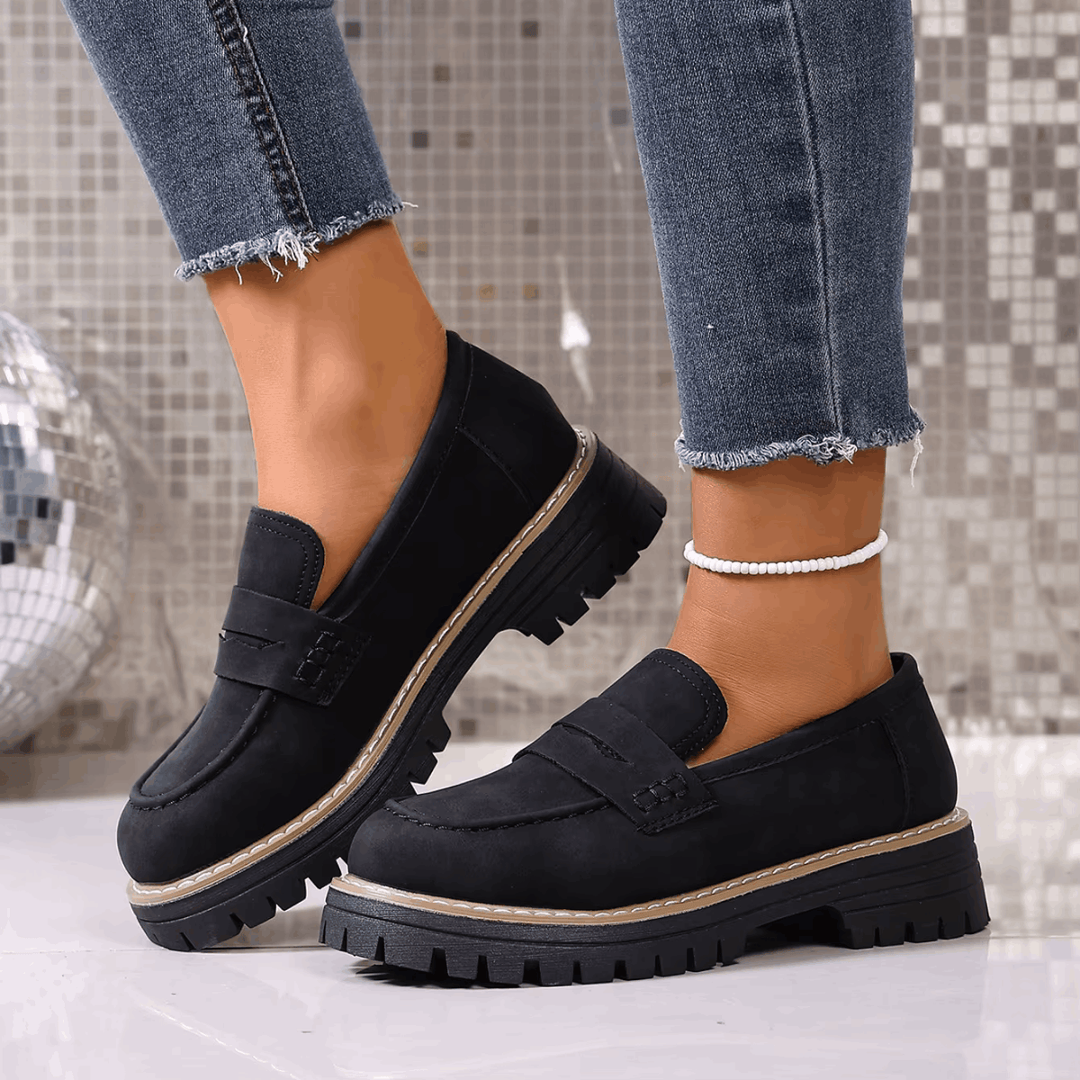 Mocasines con Efecto Ante Daila