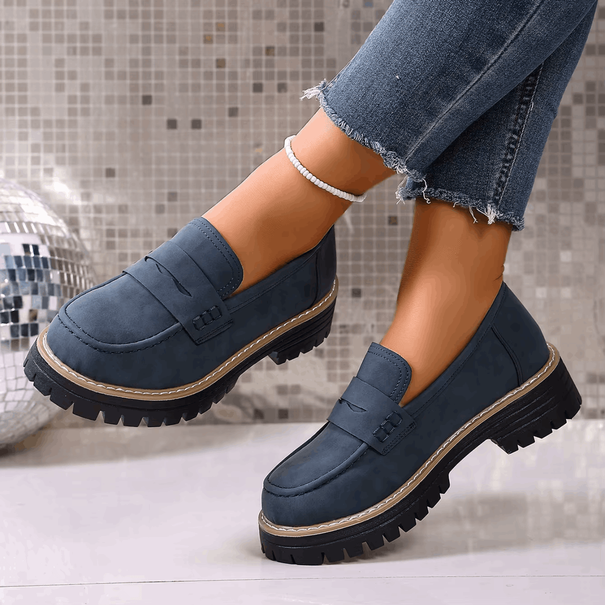 Mocasines con Efecto Ante Daila