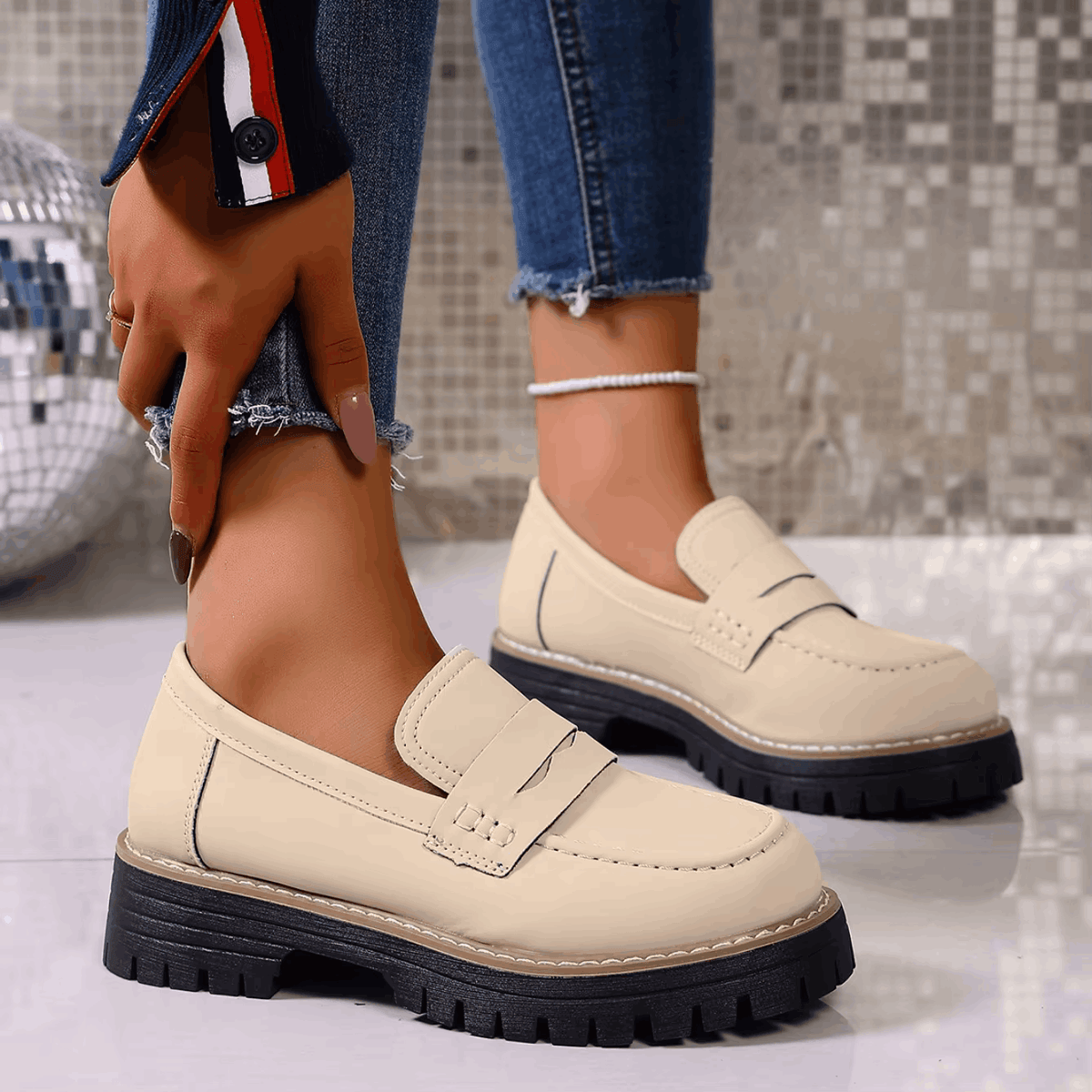 Mocasines con Efecto Ante Daila