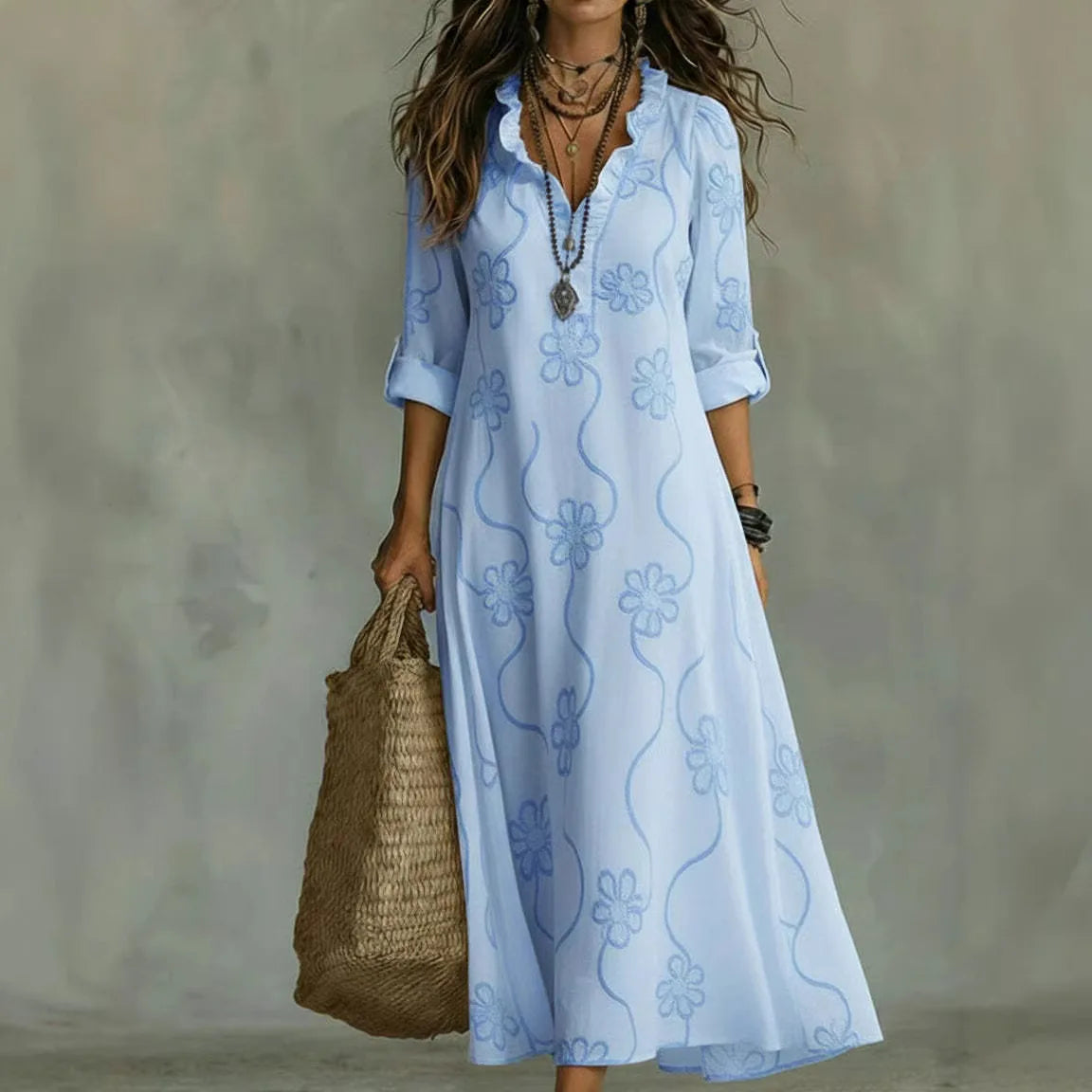 Vestido Largo Verano Floral