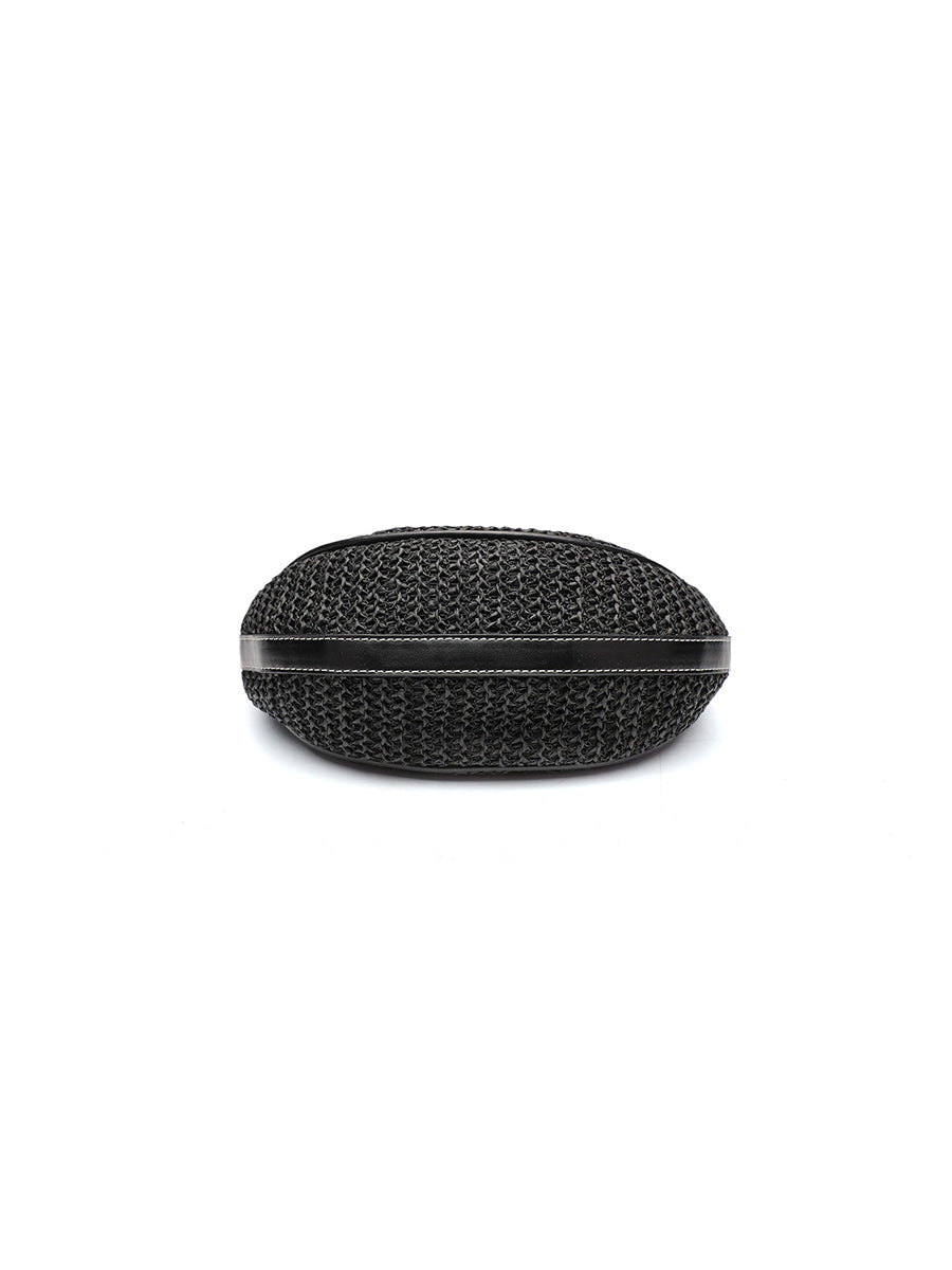 Bolso bandolera casual para mujer; bolso tejido para llevar bajo el brazo