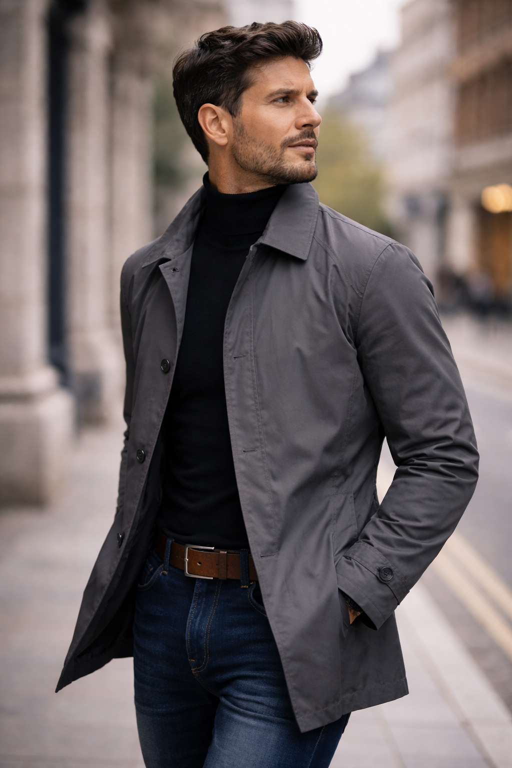 Elegante Abrigo de Hombre