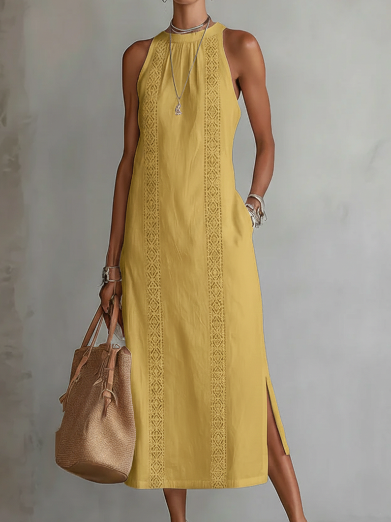 Vestido Largo con Cuello