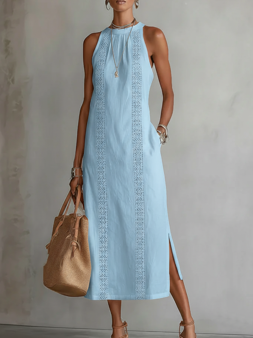 Vestido Largo con Cuello