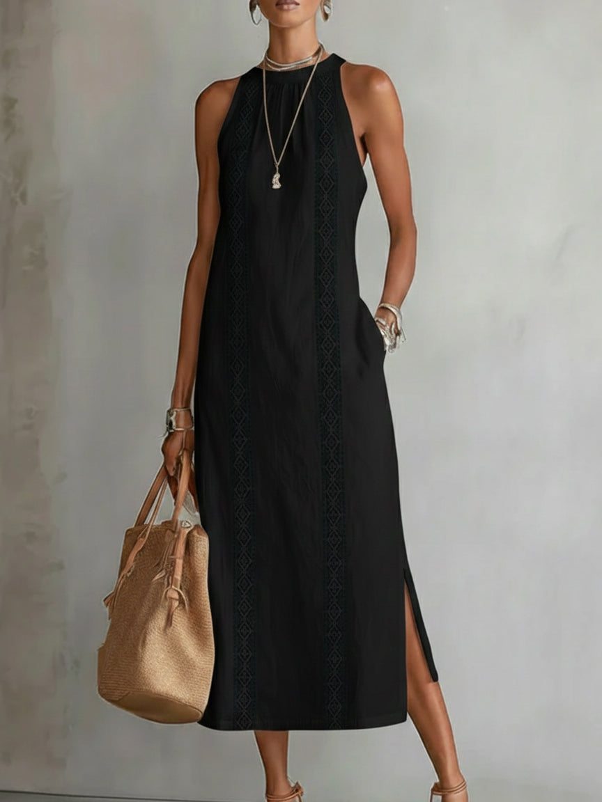 Vestido Largo con Cuello